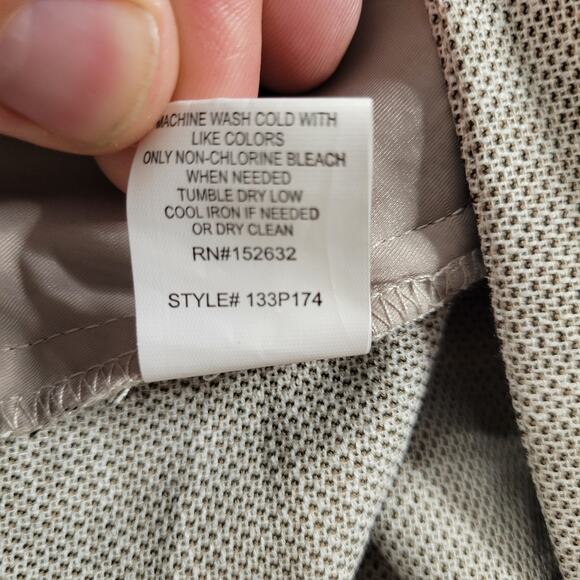 Peace of Cloth Ankle Pant Womens 4 Tan Pocket Dress Pants Twill - Picture 5 of 10